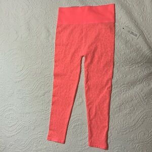 ZELOS Pink Animal Camo Print 7/8THS Leggings Activewear Size M NWT